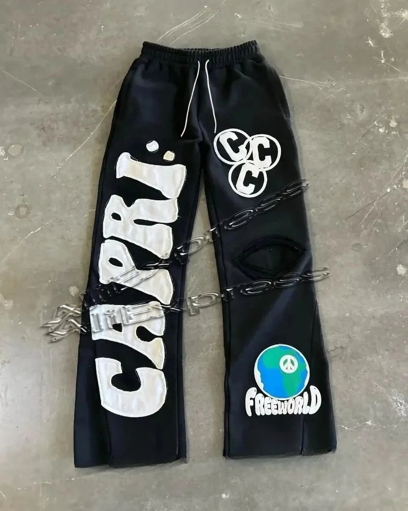 Men's & Women's 3D Print Hoodie & Flared Sweatpants Set
