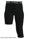Youth Boys 3/4 One-Leg Compression Tights – Basketball Athletic Base Layer