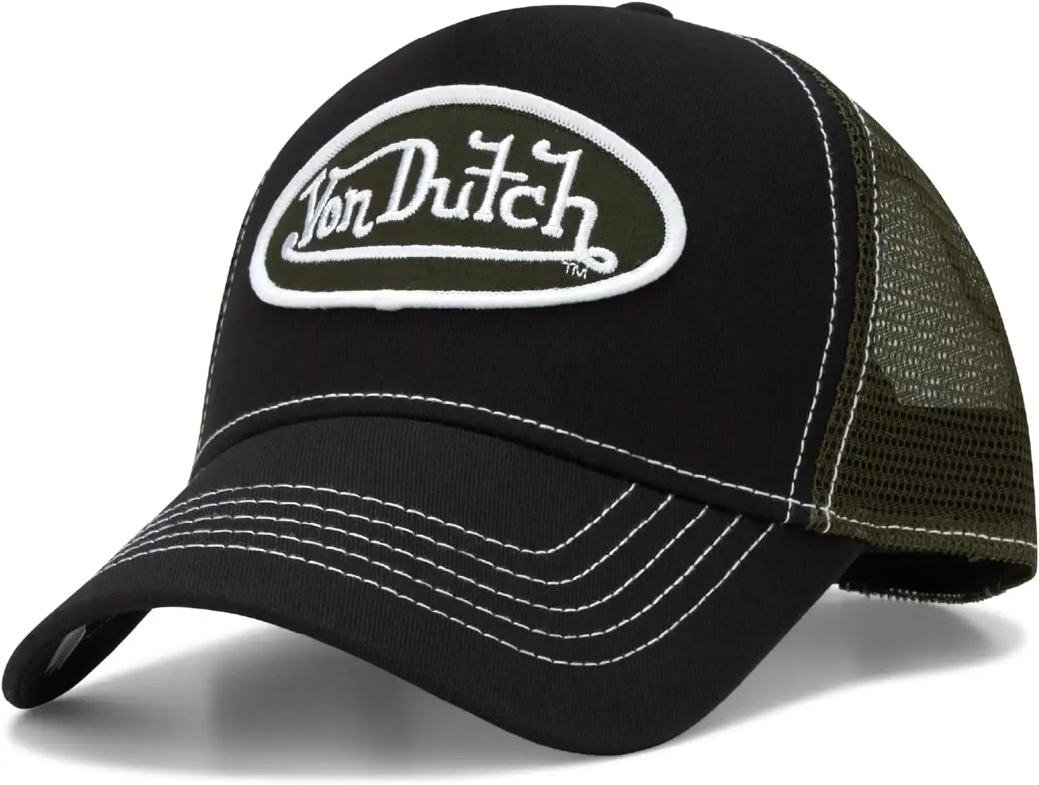 Unisex Curved Bill Mesh Back Trucker Hat – Retro Adjustable Snapback