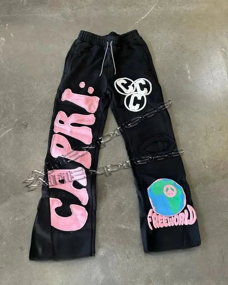 Men's & Women's 3D Print Hoodie & Flared Sweatpants Set