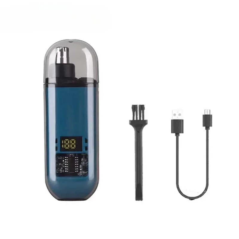 USB-C Rechargeable Nose & Ear Hair Trimmer – Compact Men's Grooming Kit
