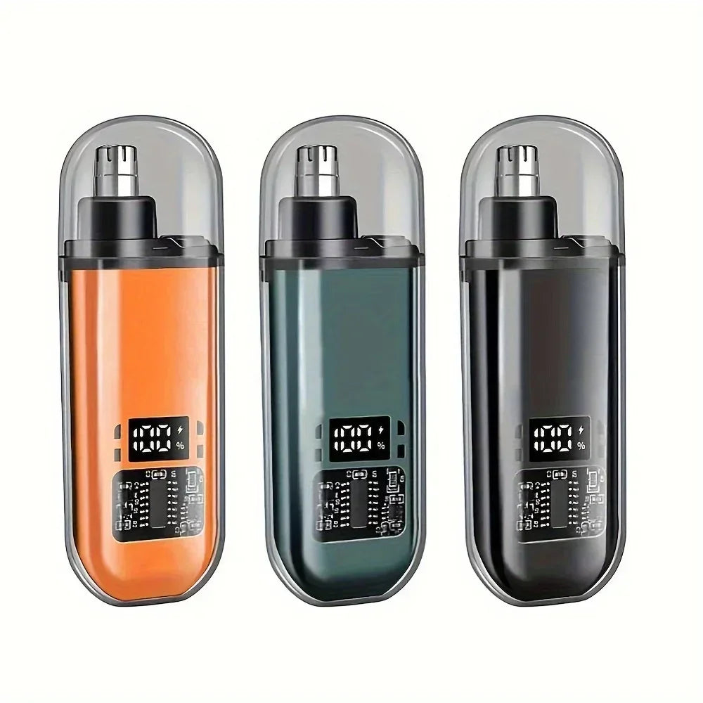 USB-C Rechargeable Nose & Ear Hair Trimmer – Compact Men's Grooming Kit