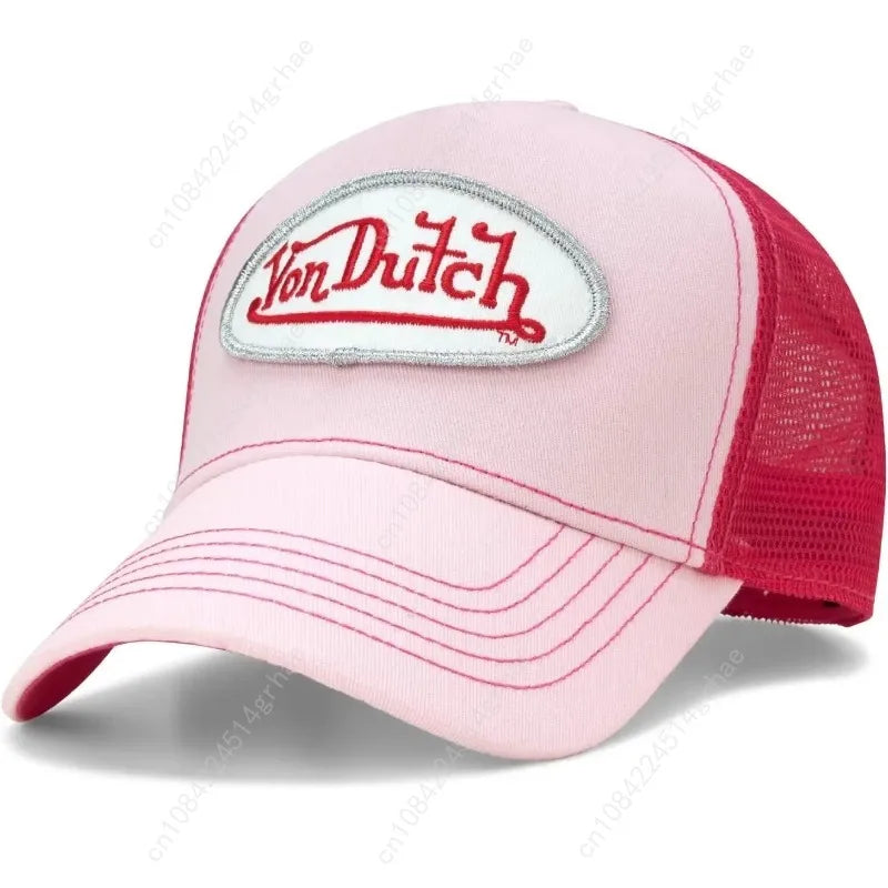 Unisex Curved Bill Mesh Back Trucker Hat – Retro Adjustable Snapback