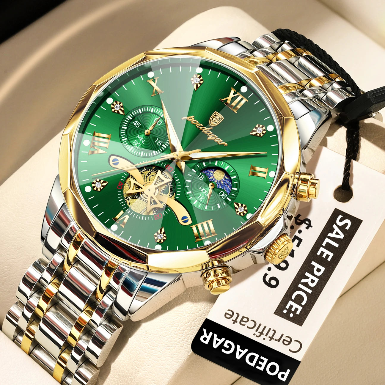 POEDAGAR Luxury Men Watch