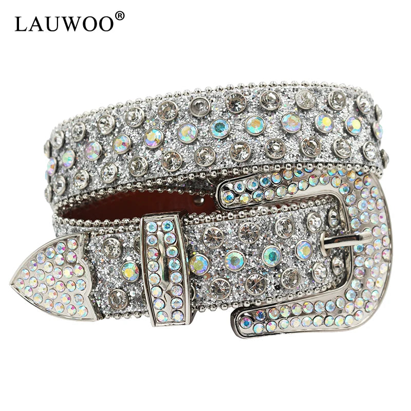 Crystal Rhinestone Pin Buckle Belt – Luxury Statement Belt for Women