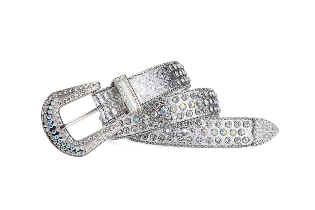 Unisex Y2K Rhinestone Rivet Belt – HipHop Punk Rock Denim Belt