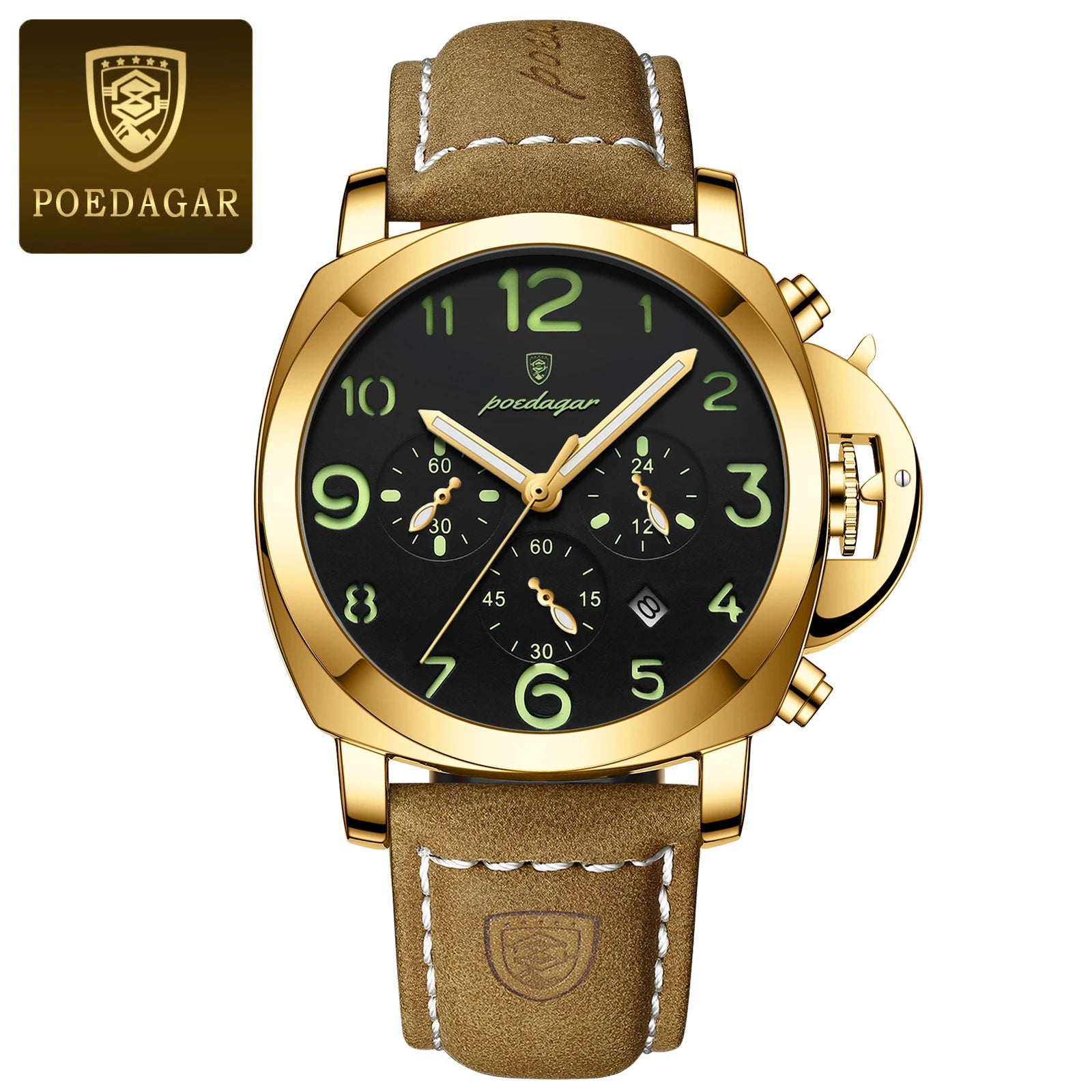 POEDAGAR Luxury Military Watch For Men Waterproof Watch High Quality