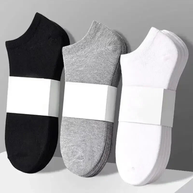 5/10 Pairs Women Solid Color Boat socks
