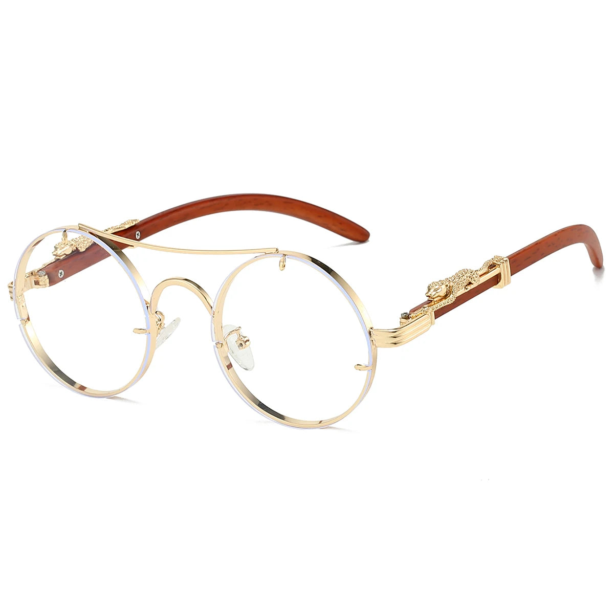 Vintage Round Sunglasses – Double Bridge Multicolor UV400 Retro Shades for Men & Women