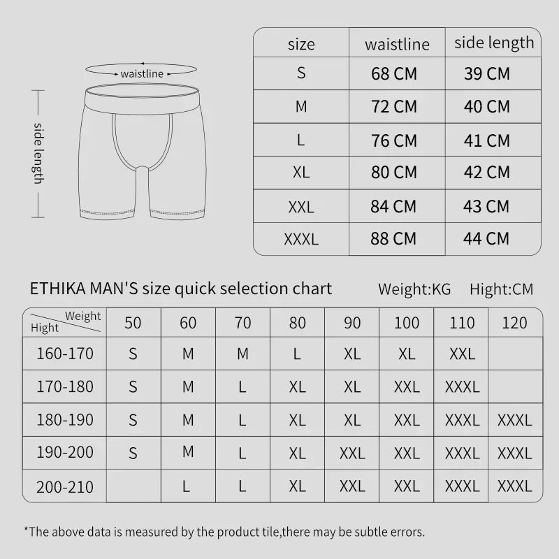 6Pcs ETHIKA Sexy Printed Men Underwear