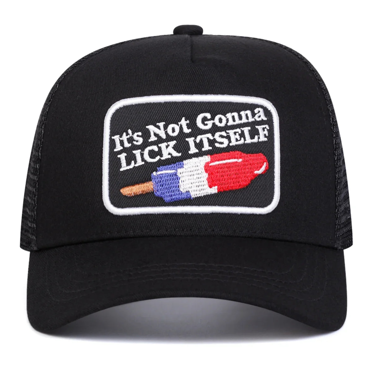 "Lick Itself" Letter Embroidery Baseball Cap – Unisex Adjustable Mesh Hat