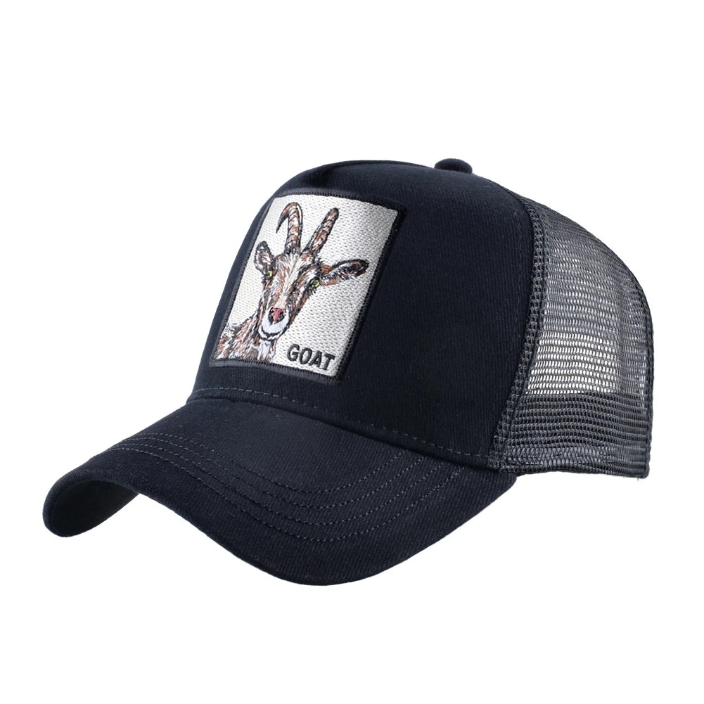 Trucker Caps Goat Patch Snapback Baseball Cap For Men