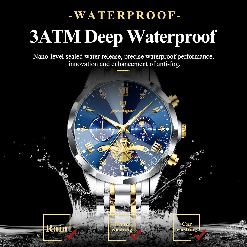 POEDAGAR Luxury Men Watch