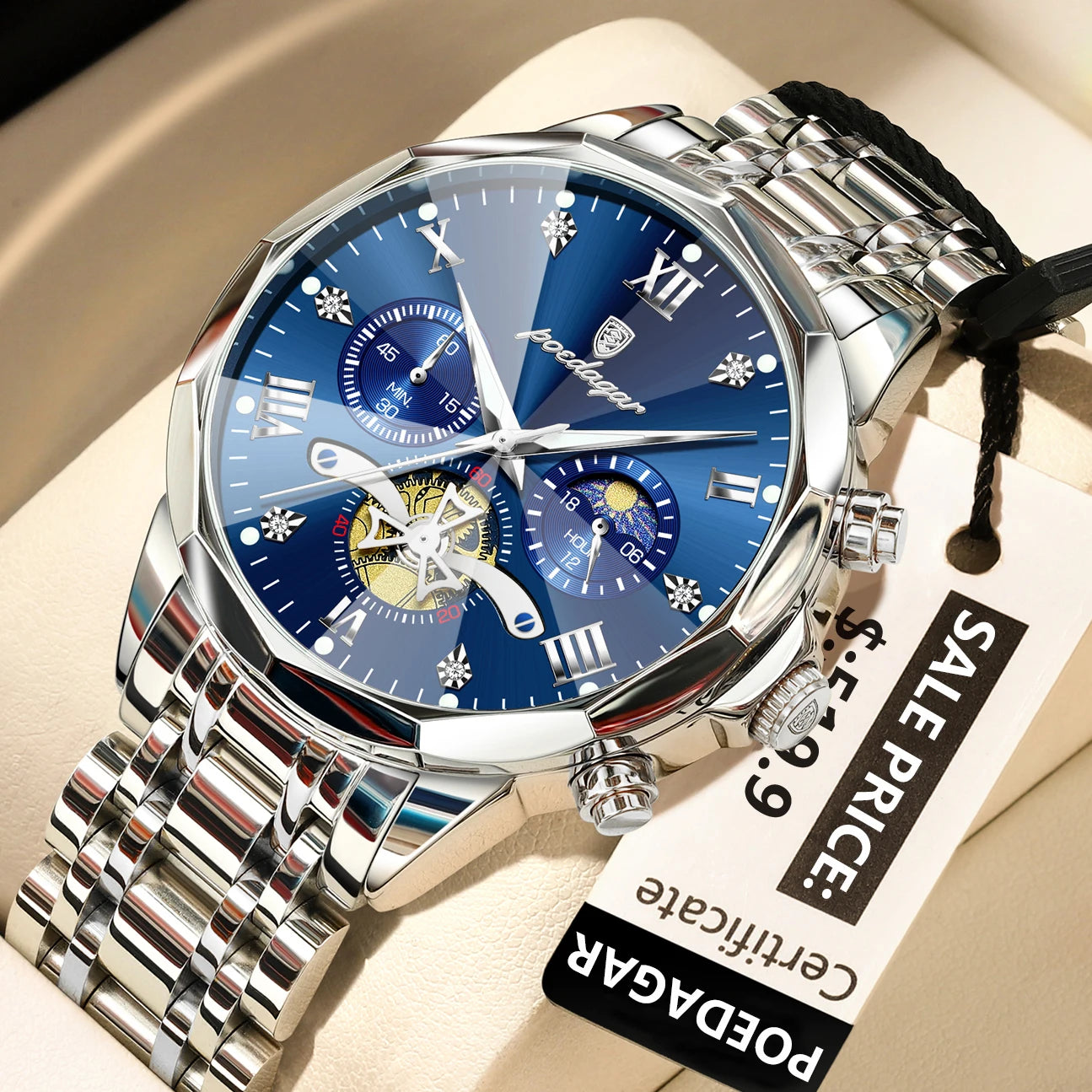 POEDAGAR Luxury Men Watch