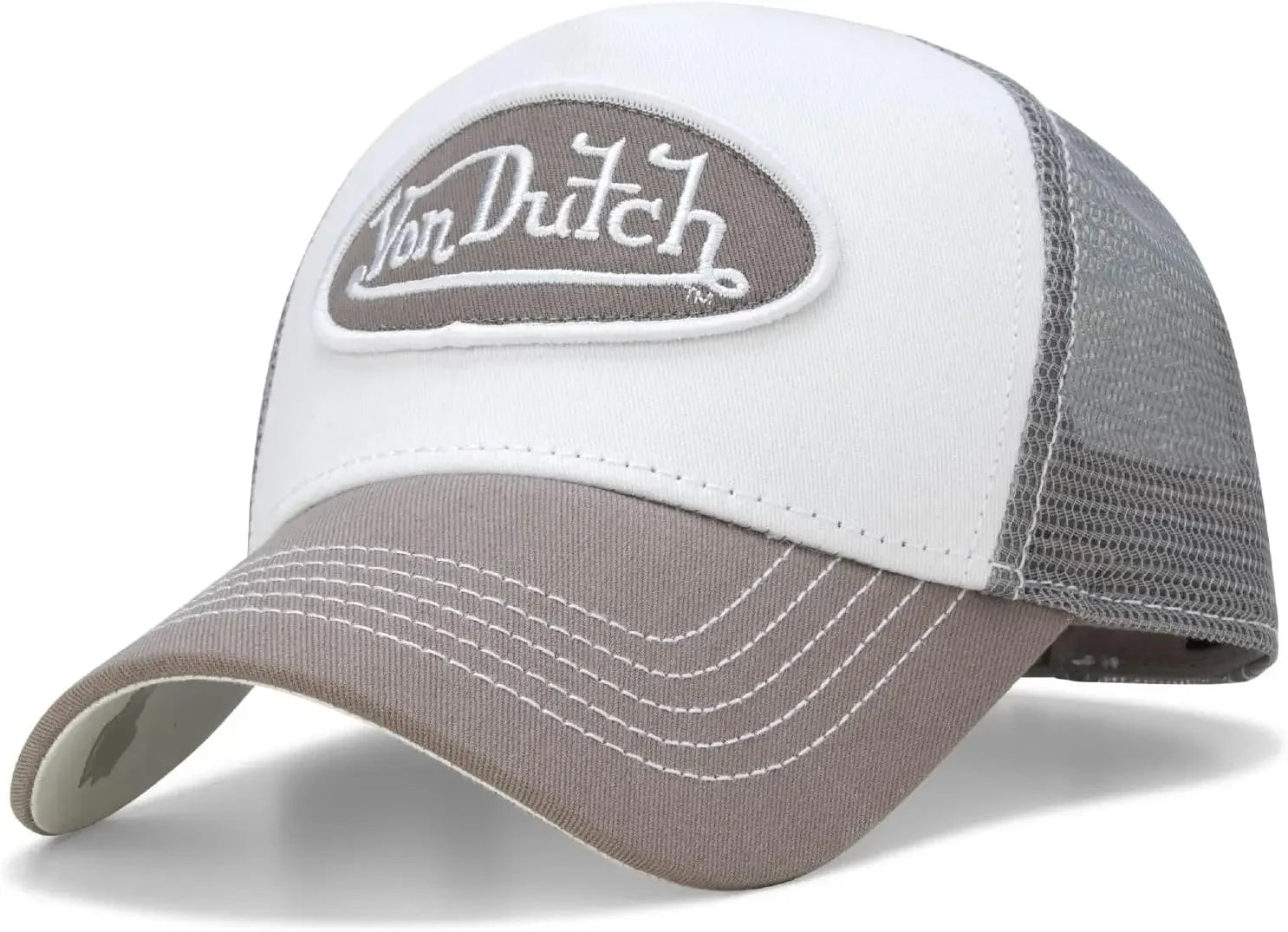 Unisex Curved Bill Mesh Back Trucker Hat – Retro Adjustable Snapback