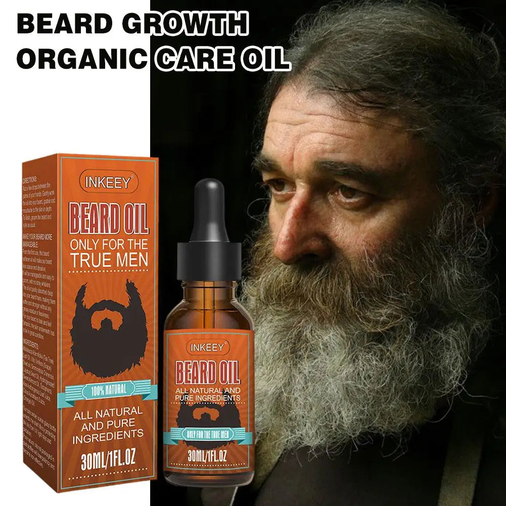 Men's Beard Growth Oil Serum 30ml – Nourishing Softening & Strengthening Beard Oil