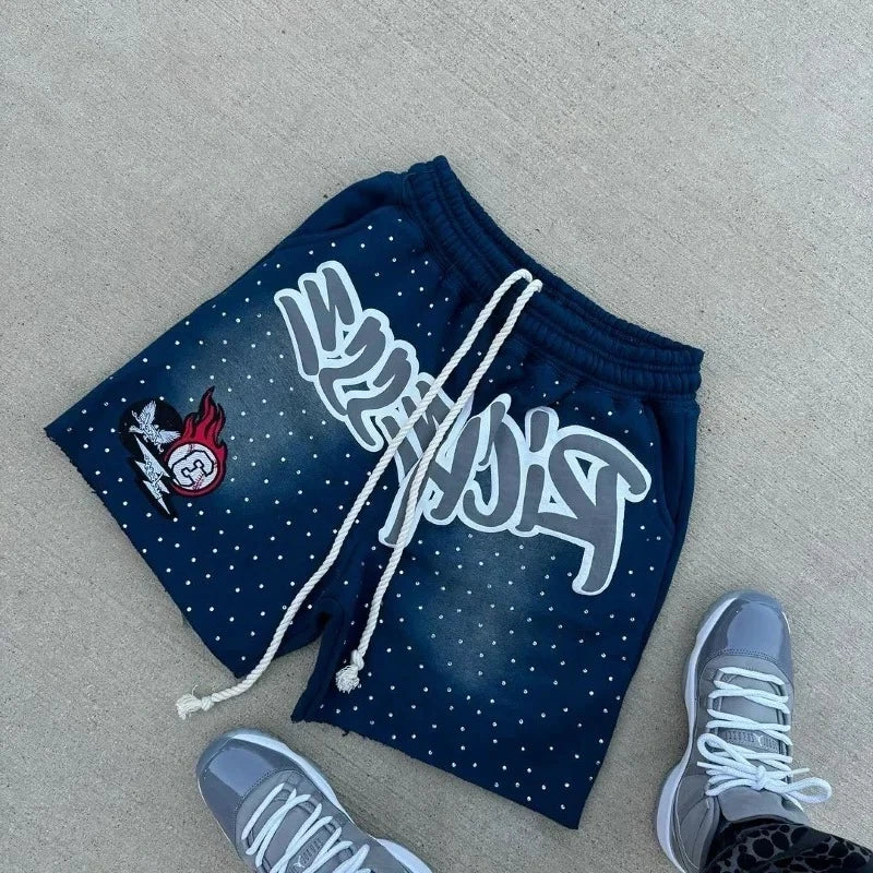Y2K Harajuku Letter-printed Fashion Shorts Unisex