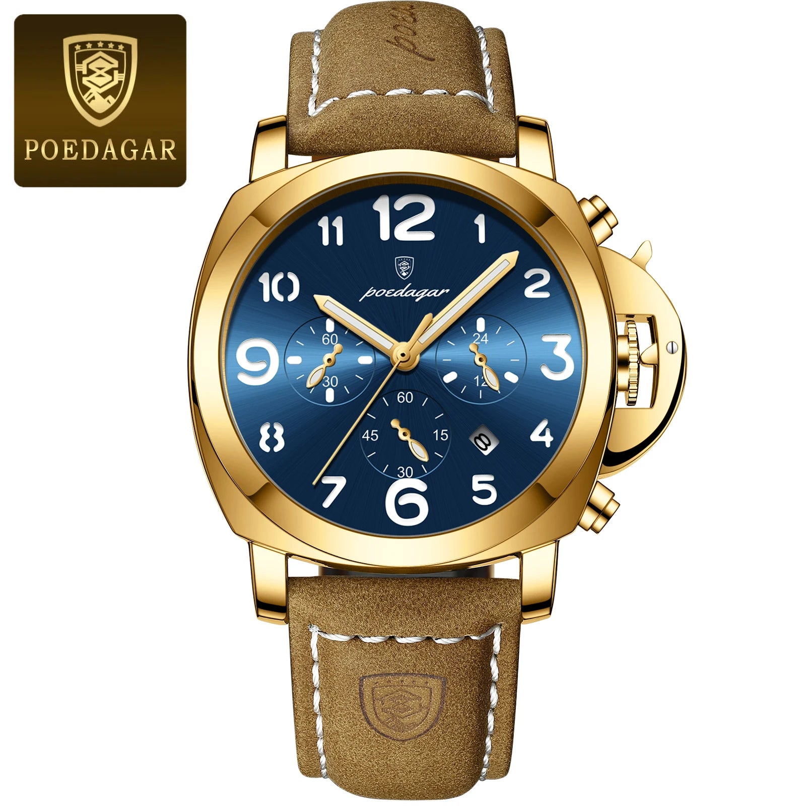 POEDAGAR Luxury Military Watch For Men Waterproof Watch High Quality