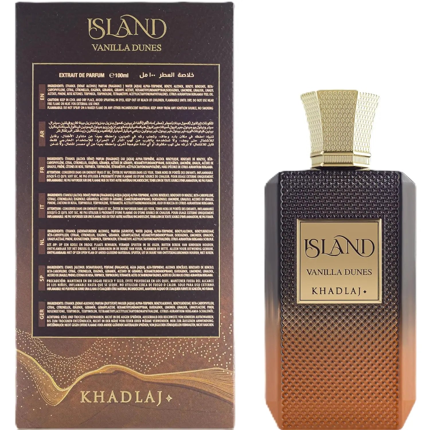 Khadlaj Island  Unisex Parfum Spray Extrait De Perfume 3.4 Ounce