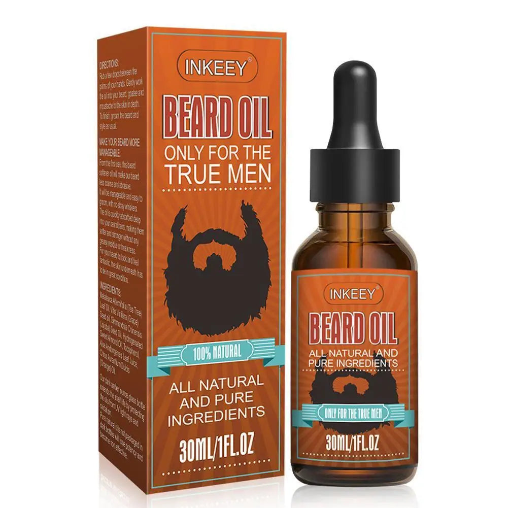Men's Beard Growth Oil Serum 30ml – Nourishing Softening & Strengthening Beard Oil