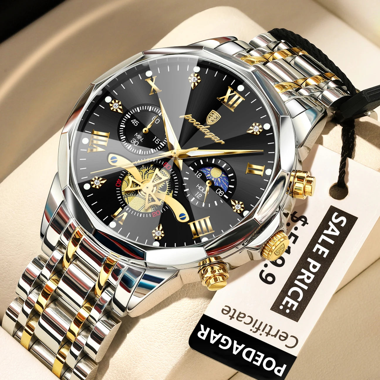 POEDAGAR Luxury Men Watch