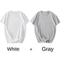 2PCS 100% Cotton Solid T Shirts Men's and Women's